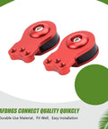 2 Pack Aluminum Servo Saver Set For 25T Plastic Output Gear With Adjustable High Torque Servo Arms 18Mm Red Dual Upgrade For RC cars and trucks