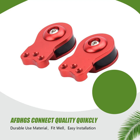 2 Pack Aluminum Servo Saver Set For 25T Plastic Output Gear With Adjustable High Torque Servo Arms 18Mm Red Dual Upgrade For RC cars and trucks