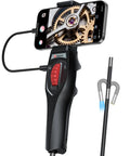 2 Way Articulating Borescope With Light For Phone Endoscope Camera, handheld inspection tool with 6.2mm flexible probe for plumbing and automotive