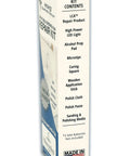 Side view of Bathtub And Shower Pan Repair Kit For Kohler White Non Toxic Fume Free with contents listed on box