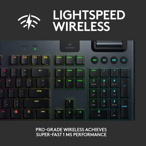 Badass Wireless Mechanical Gaming Keyboard Slinging Games With Crisp Clicky Keys And Dope RGB Lighting Ultra Thin PC Rig top view with RGB lighting.
