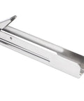 Close-up of Two Pack Stainless Steel Folding Shelf Brackets For Wall Mount And Table Use Self Deploying Space Saving Design Rustproof