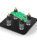 Pro Grade Magnetic Soldering Station with circuit board on aluminum alloy base and stainless stand for electronics repair