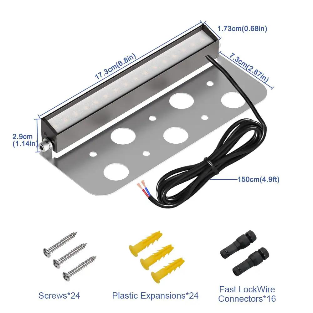 8 Pack 7 Inch LED Retaining Wall Lights ✓