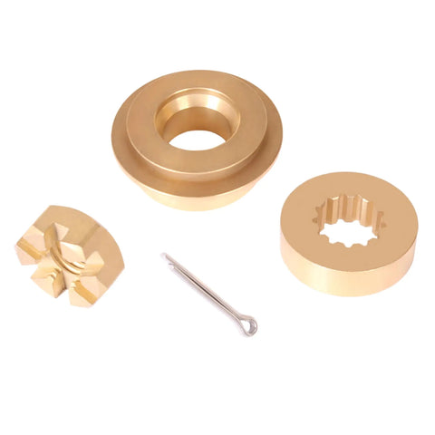 Outboard Propeller Hardware Kit For 8HP To 15HP Engines With Thrust Bushing, Spacer, Prop Nut And Cotter Pin Fits Evinrude Johnson OMC BRP