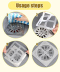 Disposable Shower Drain Covers That Are Absolute Lifesavers For Stopping Hair Clogs Cold Easy Peel Mesh Screens For Bathtubs And Floor Drains 10 Pack Stress Free Quick Swap Bathroom Protectors usage steps demonstration