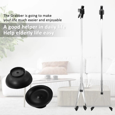 5 Pack Suction Cup Reacher Grabber Tool Set for Easy Litter Cleanup 35 Inch Long Grabber Arms with Nonslip Grips Heavy Duty Pick Up Stick for Elderly and Everyday Use Wide Reach Trash Picker Tools Black