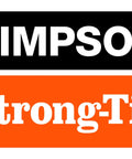 Logo of Simpson Strong-Tie, brand of ZMAX Black Powder Coated Knee Brace Connector For 4X Lumber Outdoor Accents Avant Collection.