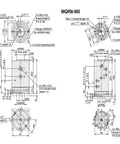 High Performance Pneumatic Cylinder Rotary Joint Kit For Industrial Machinery MQR Series M5 Thread schematic dimensions and details.