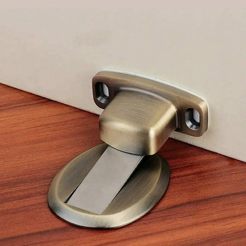 Heavy Duty Green Magnetic Door Stopper With Strong Magnet Keeps Door Open Prevents Slamming And Anti Collision Protection For Wall Floor Mounting In Humid Roustproof Environments Perfect For Homes And Kids.