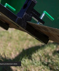 Light Duty Clamp On Pallet Forks, 43 Inch Overall Length showing rollback protection slots for loader or skid steer bucket