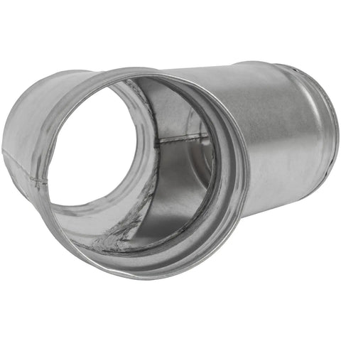 Beefy 4 Inch Duct Splitter With 45 Degree Branch, 4x4x4 Spiral Wye Connector For Exhaust Fans And Dryer Vents, galvanized