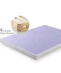 Full Size 4 Inch Low Profile Wood Box Spring Mattress Foundation Rock Solid Sturdy Frame showcasing sturdy wood structure and slats.