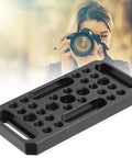 Premium Aluminum Alloy Pro Grade Camera Cheese Plate For DSLR with various screw holes for stable rig and easy setup
