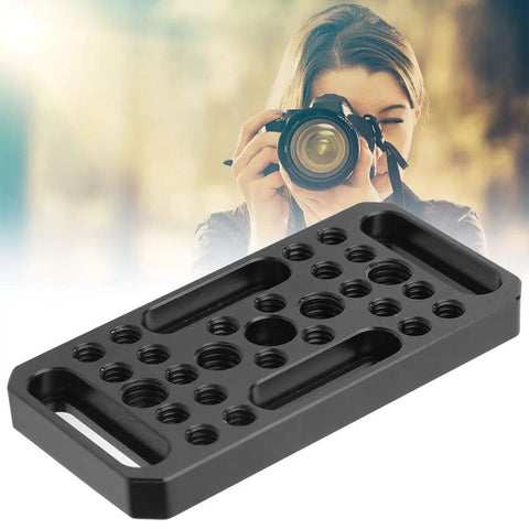 Premium Aluminum Alloy Pro Grade Camera Cheese Plate For DSLR with various screw holes for stable rig and easy setup
