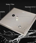 Back view of 12 Inch Square Rain Showerhead With 11 Inch Adjustable Extension Arm Ultra Thin High Pressure Stainless Steel