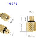 Sick Car Tire Inflator Hose Pump Adapter With Brass Universal External Threads Fits Bikes Electric Rides And Cars Durable Reinforced Rubber Braided Featuring Twist Lock Chuck Design Keeps Air Pressure Locked In Solid Build No Hassle, M6x1 brass adapter
