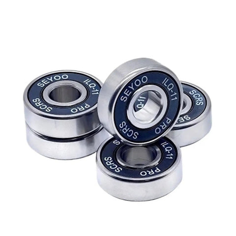 8 Piece Dope Set Of 608RS Black Seal Bearings For Skateboard And Scooter High Speed 2RS Shielded Ball Bearings Kit ILQ11 Quiet Smooth Ride For Heavy Loads And Long Lasting Performance, four 608RS bearings