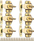 Rock Solid Metal Table Locks, Six Sets heavy duty metal table buckles with screws, designed for easy and secure connections.