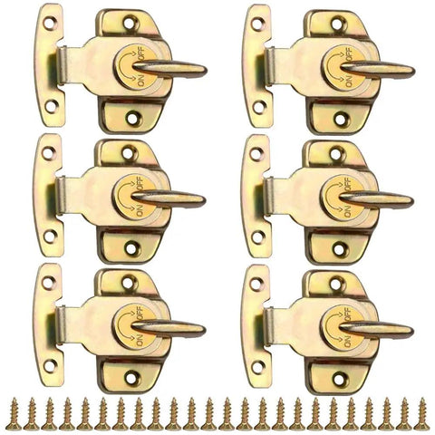 Rock Solid Metal Table Locks, Six Sets heavy duty metal table buckles with screws, designed for easy and secure connections.