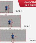 Three sizes of Beefy Heavy Duty Multi Sport Practice Net For Golf Baseball Soccer Hockey Lacrosse In Backyard Driving Range