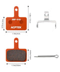 High Performance Semi Metallic Disc Brake Pads and Spring for Mountain Bike Brakes Four Pairs Dope Heat Dissipation Copper Fiber and Kevlar
