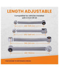 Jeep Wrangler JK Adjustable Control Arms Full Set For 0 To 6 Inch Lift Fits 2007 Through 2018 Models Arm And Bushing Kit