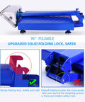 Heavy Duty Folding Floor Platform Scale Built Different To Handle Up To 660 Lbs, showing upgraded solid folding lock mechanism.