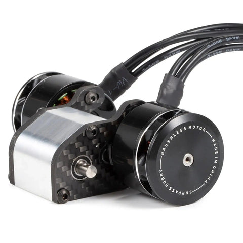 Ultralight Dual Motor Transmission With Dig Overdrive Gearbox And Slipper Pad For 1/10 RC Crawlers, aluminum case, carbon fiber plate