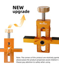 2 In 1 Cabinet Hinge Installation Positioning Tool With Adjustable Length Aid Heavy Duty Aluminum Alloy Cabinet Door Jig For Frameless Cabinets DIY Hinge Alignment And Mounting Guide, front view showing scales and adjustments