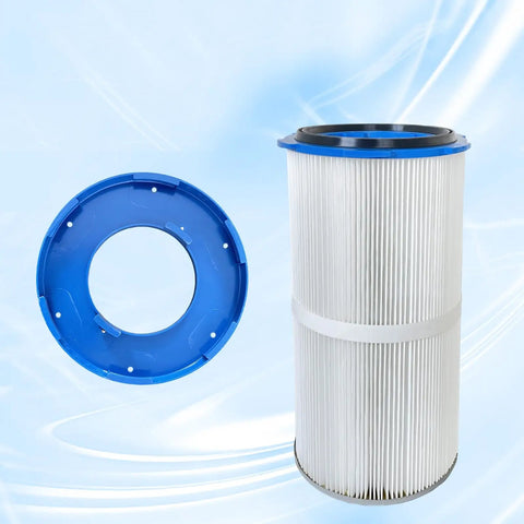 Pro Grade Cartridge Filters For Powder Coating And Dust Collection with blue cap, high efficiency replacement filter.