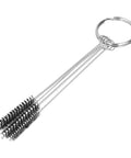 Must Have 5 Piece Tube Brushes Kit Clean Dirty Bottles Straws Mugs And Coffee Machines Fast With Stainless Steel Rod And Nylon Tufted Bristles Fit Small Niche Areas Plus Key Ring Hook Makes It Easy As Pie To Latch On Perfect For Every Home Job. stainless steel tube brush with key ring hook and nylon bristles