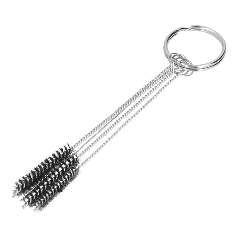 Must Have 5 Piece Tube Brushes Kit Clean Dirty Bottles Straws Mugs And Coffee Machines Fast With Stainless Steel Rod And Nylon Tufted Bristles Fit Small Niche Areas Plus Key Ring Hook Makes It Easy As Pie To Latch On Perfect For Every Home Job. stainless steel tube brush with key ring hook and nylon bristles