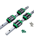 Rock Solid Sfu2510 C7 Ball Screw Kit With Nut Plus Two Hgr25 Linear Rails And Four Hgw25cc Slide Blocks, Linear rails and blocks set.
