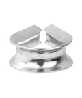 20 Pack 3/8 Inch Wire Rope Thimbles M10 304 Stainless Steel Rigging Sleeves Top Shelf Heavy Duty Cable Eyes For Marine Boats And Garage Projects Ready, close-up of a thimble.
