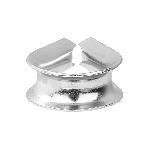 20 Pack 3/8 Inch Wire Rope Thimbles M10 304 Stainless Steel Rigging Sleeves Top Shelf Heavy Duty Cable Eyes For Marine Boats And Garage Projects Ready, close-up of a thimble.