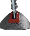 Whale Tail Hydrofoil Stabilizer For Boats 300, 40 To 350 HP Outboard Motors, red finish, installation view, marine grade