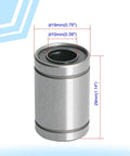 LM10UU Cylinder Linear Motion Ball Bearing 10mm ID 19mm OD 29mm Length Four Rows Steel Balls Sae52100 Carbon Steel Kit For CNC And 3D Printer Linear Rail Guides Four Pack, sized