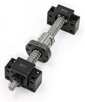 BK12 Fixed Side and BF12 Standard End Supports for SFU1605 SFU1610 Ballscrews, CNC Machine Ball Screw Bearing Blocks Bracket, 16mm Shaft Compatible, Beefy Carbon Steel Construction Built to Last with Blackened Finish for Long Lasting Reliability. BK12 and BF12 blocks on ballscrew