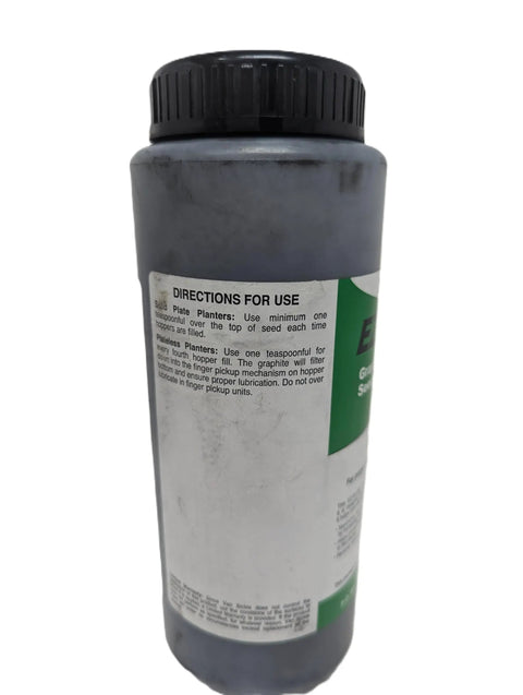 Premium Graphite Powder Seed Flow Lubricant For High Speed Planters And Farm Machinery 1 lb bottle side view