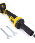 Heavy Duty Brushless Die Grinder Cordless Power Tool With One Quarter Inch Chuck For Pro Shops Gonna Smash Every Cut Polish And Grind Job Like A Total Boss, featuring ergonomic grip and included wrenches.