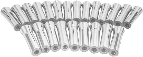 Pro Grade R8 Collet Set For Milling And CNC, 23 Piece Precision Ground Set 1/16 To 3/4 Inch, Ultra Tight 0.0006 TIR, 7/16-20 Drawbar