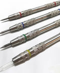 Pro Grade 2-9 Hardness Scratch Tester Pen Kit, 4-Pack Stainless Steel Pens With Storage Box For Mineral, Jewelry, Jade, Glass, Gemstone And Tile Identification, stainless steel pens