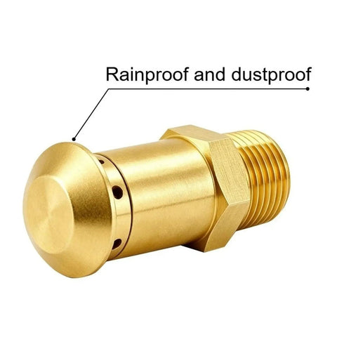 Heavy-Duty Brass Air Admittance Valve Kit Snag This Plumbing Drainage Powerhouse One-Way Vacuum Relief For G1/2 Or G3/4 Lines robust brass valve with rainproof design