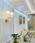 Fresh Modern European Crystal Wall Sconces For Living Room And Bedroom Bedside Entrance Hallway Staircase Vanity Backdrop 40X46Cm on elegant wall.