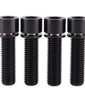 Ultra Lightweight Titanium M7 Bolt 25mm Allen Head With Washers For Bicycle Screws Pack Of 4 Black Corrosion Resistant