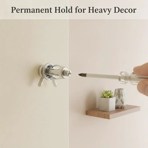 Hollow Wall Anchors M4 x 20mm Kit With Iron Expansion Bolts And Screws for Drywall Mounting used on gypsum board wall