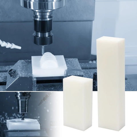 Two Pack White HDPE Plastic Blocks For Machining And Prototyping 2 Inch By 3 Inch By 12 Inch Solid Polyethylene Blocks For Home Improvements DIY Projects Flooring And Engineering