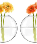 Hanging Glass Terrarium Planter Set Of 2 For Hydroponics And Air Plants, Oblate Vase Decor For Bathroom, Living Room And Office, Plants Not Included