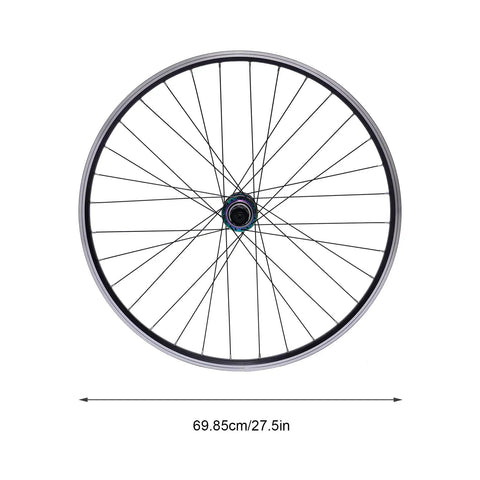 27 5 Inch Mountain Bike Wheel Set With Aluminum Alloy Rim And Disc Brake Colorful Hub Quick Release Built To Handle Up To 200 Kg Load